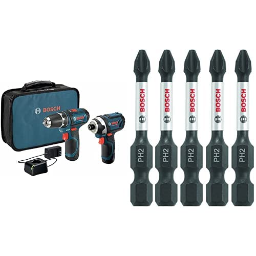 Power Meets Precision: BOSCH 12V Max Drill/Driver Combo Review 1 BOSCH 12V Max Cordless Drill/Driver and Impact Driver Combo Kit with Accessories