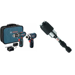 BOSCH 12V Max Cordless Drill/Driver and Impact Driver Combo Kit with Bit Holder