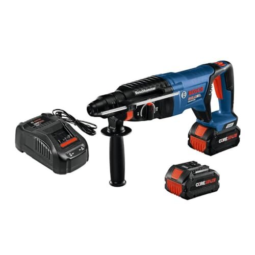 Power Up Your Projects: Bosch GBH18V-26DK24 Rotary Hammer Review 1 Bosch GBH18V-26DK24 18V EC Brushless SDS-Plus Bulldog 1-Inch Rotary Hammer Kit with Two CORE18V 8 Ah High Power Batteries (Renewed)