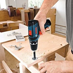 BOSCH CLPK22-120 12V Max Cordless 2-Tool 3/8 in. Drill/Driver and 1/4 in. Impact Driver Combo Kit with 2 Batteries, Charger and Case & Bosch MS4041 41-Piece Drill and Drive Bit Set