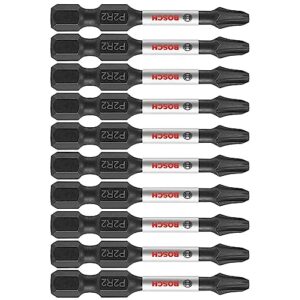 BOSCH ITP2R2205 5-Pack 2 In. Phillips/Square #2 Impact Tough Screwdriving Power Bits