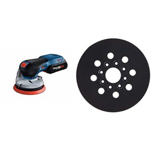 Bosch GEX18V-5N 18V Brushless 5 In. Random Orbit Sander (Bare Tool)&BOSCH 5 In. Soft Hook & Loop Pad