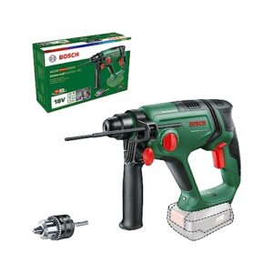 Bosch UniversalHammer 18V Cordless Hammer Drill (without battery; 18V system; with cylindrical shank adapter, drilling/hammer drill/chiseling; SDS Plus tool holder)