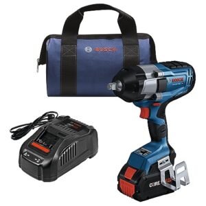 Bosch GDS18V-740CB14-RT 18V PROFACTOR Brushless Lithium-Ion 1/2 in. Cordless Connected-Ready Impact Wrench Kit with Friction Ring (8 Ah) (Renewed)