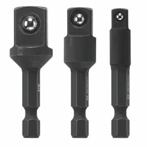 BOSCH ITDSAV203-3 pc. Driven 1/4 In. Hex Impact Socket Adapter Set