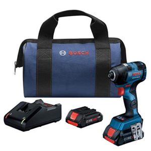 Bosch GDR18V-1800CB25 18V EC Brushless Connected-Ready 1/4 In. Hex Impact Driver Kit with (2) CORE18V 4.0 Ah Compact Batteries