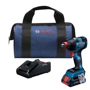 BOSCH GDX18V-1800CB15 18V EC Brushless Connected-Ready 1/4 In. and 1/2 In. Two-In-One Bit/Socket Impact Driver Kit with (1) CORE18V 4.0 Ah Compact Battery