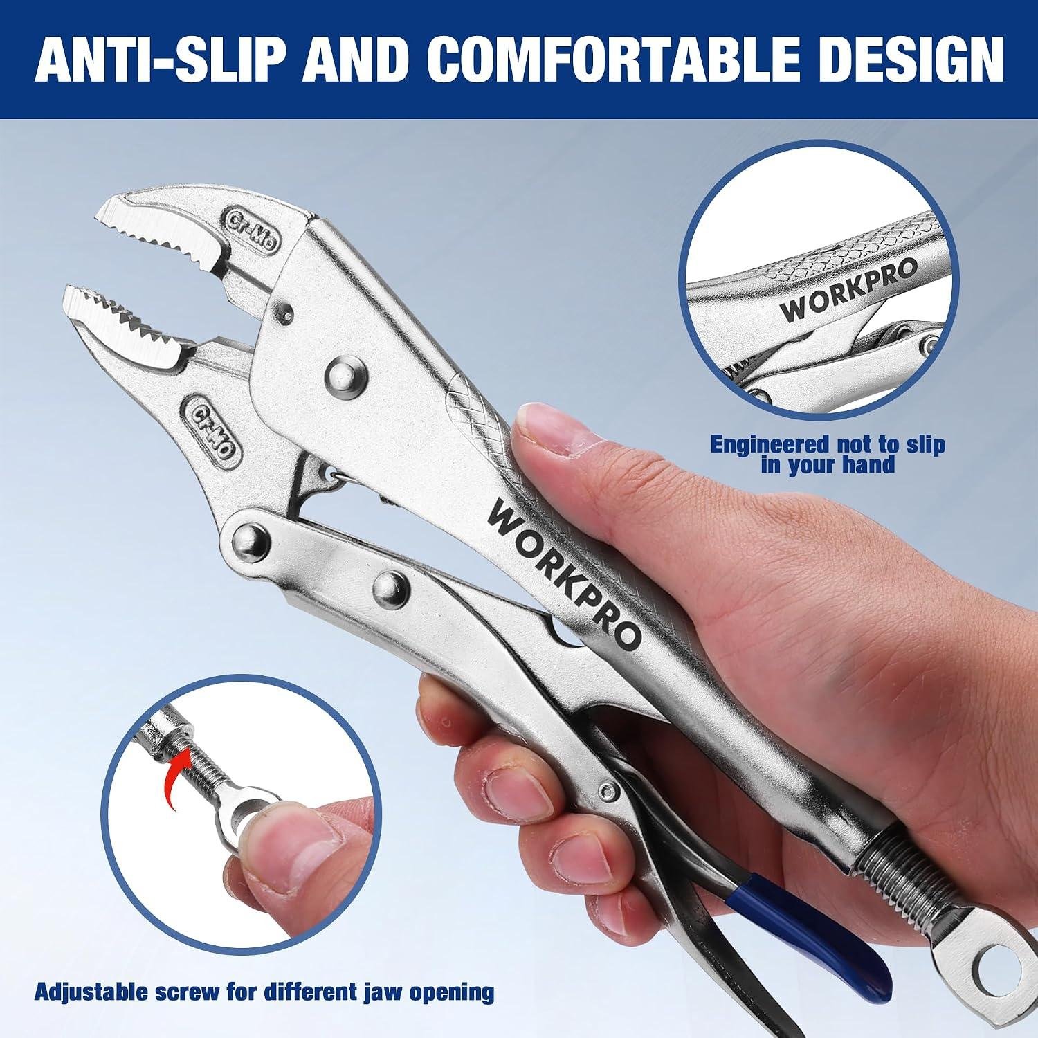 WORKPRO Locking Pliers: My Go-To Grip Set 7 WORKPRO Locking Pliers: My Go-To Grip Set