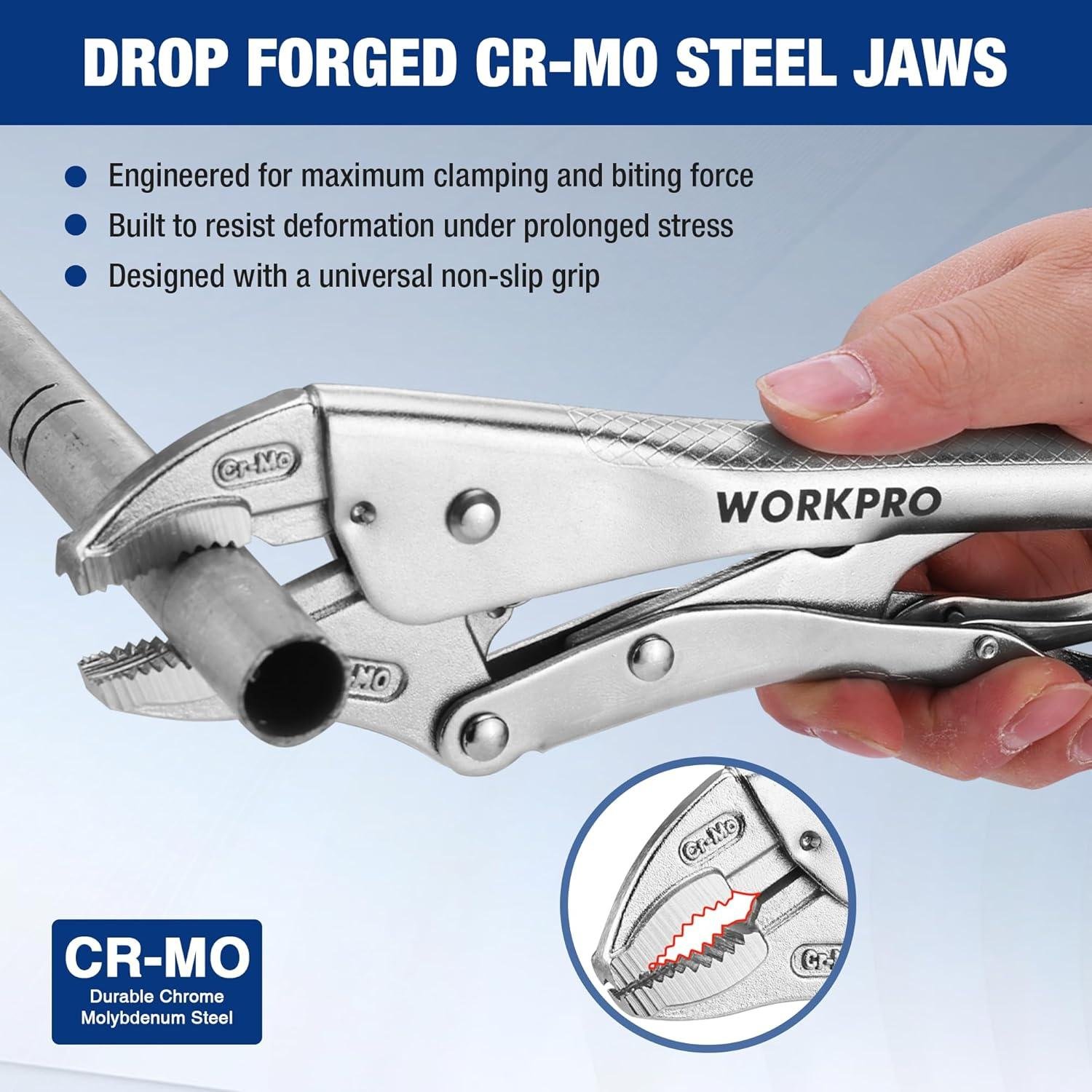 WORKPRO Locking Pliers: My Go-To Grip Set 10 WORKPRO Locking Pliers: My Go-To Grip Set