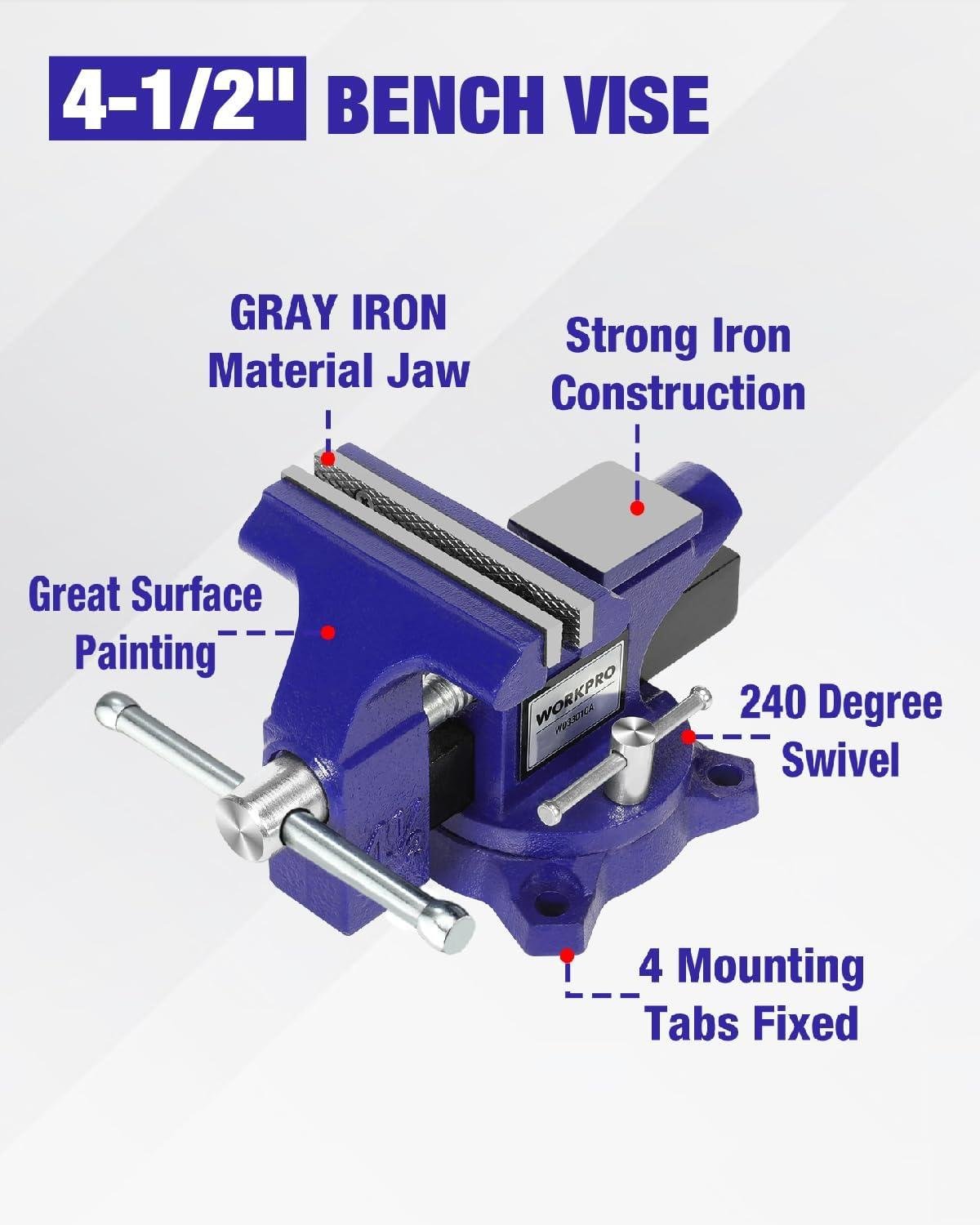 My Go-To Bench Vise: WORKPRO 4.5" Delivers! 9 My Go-To Bench Vise: WORKPRO 4.5