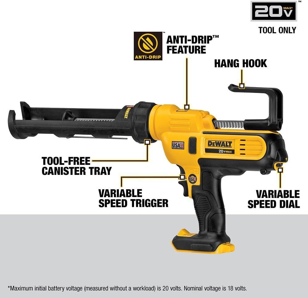 My Go-To Cordless Caulking Gun: DEWALT DCE560B 4 My Go-To Cordless Caulking Gun: DEWALT DCE560B