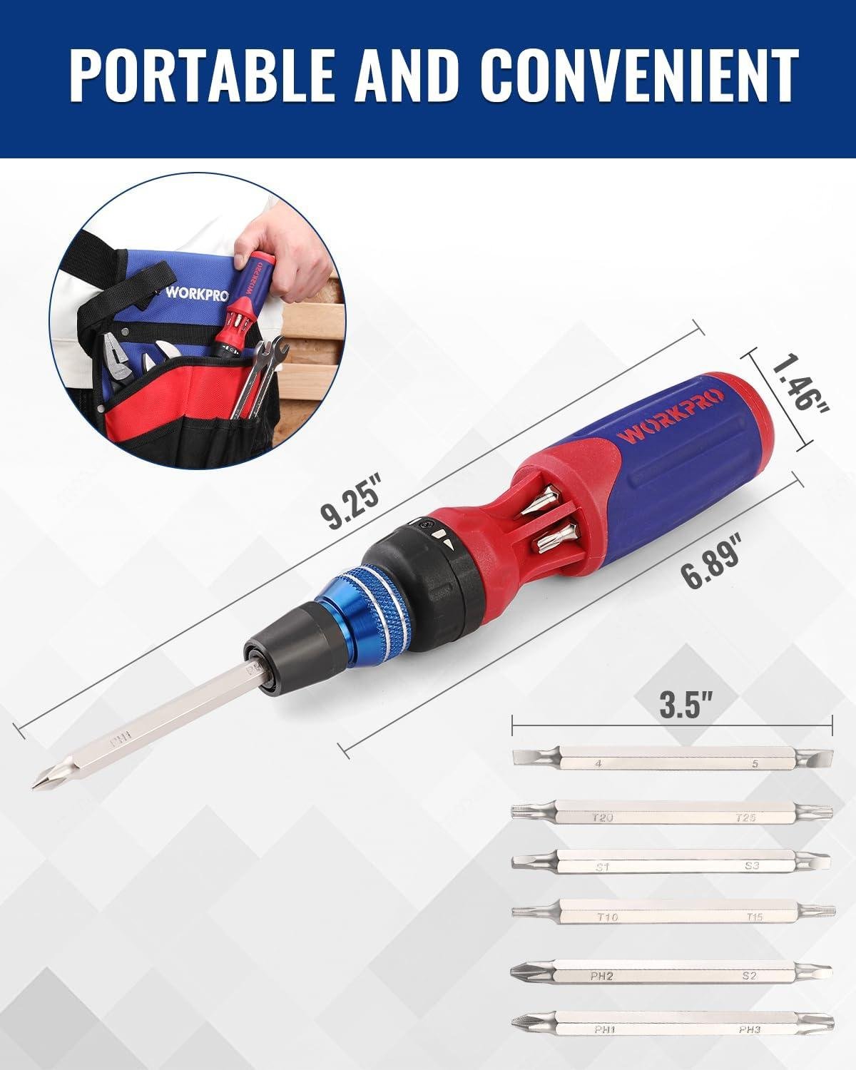 My Go-to Ratcheting Screwdriver: WORKPRO ⁤12-in-1