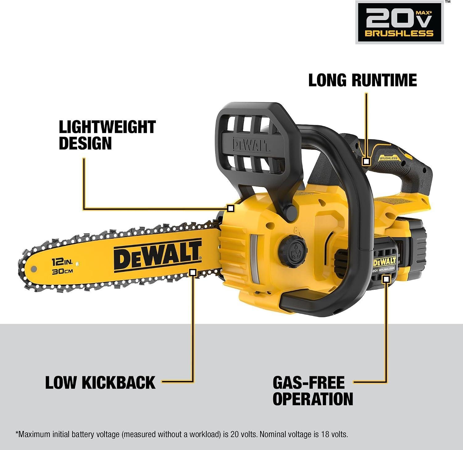 My Go-To Cordless Chainsaw: DEWALT 20V MAX