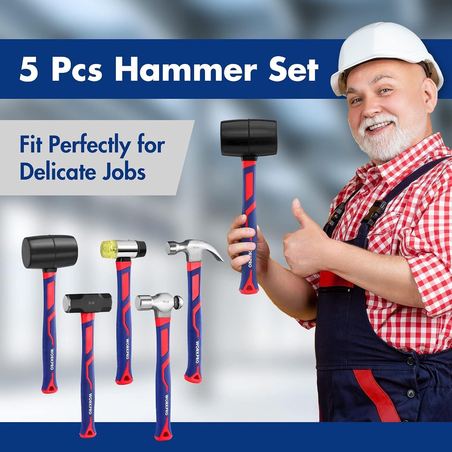 WORKPRO 5-Piece Hammer Set Review: Covers Every Home Job 5 WORKPRO 5-Piece Hammer Set Review: Covers Every Home Job